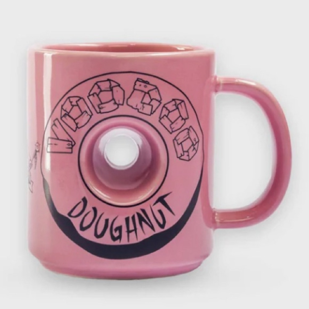Voodoo Doughnut Pink Coffee Mug Cup The Magic Is In The Hole Pink Collectors